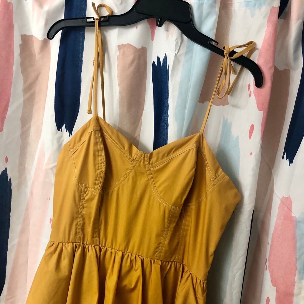 MISA Los Angeles Rosie Dress in Marigold Gold / Yellow Size Large - Picture 6 of 14